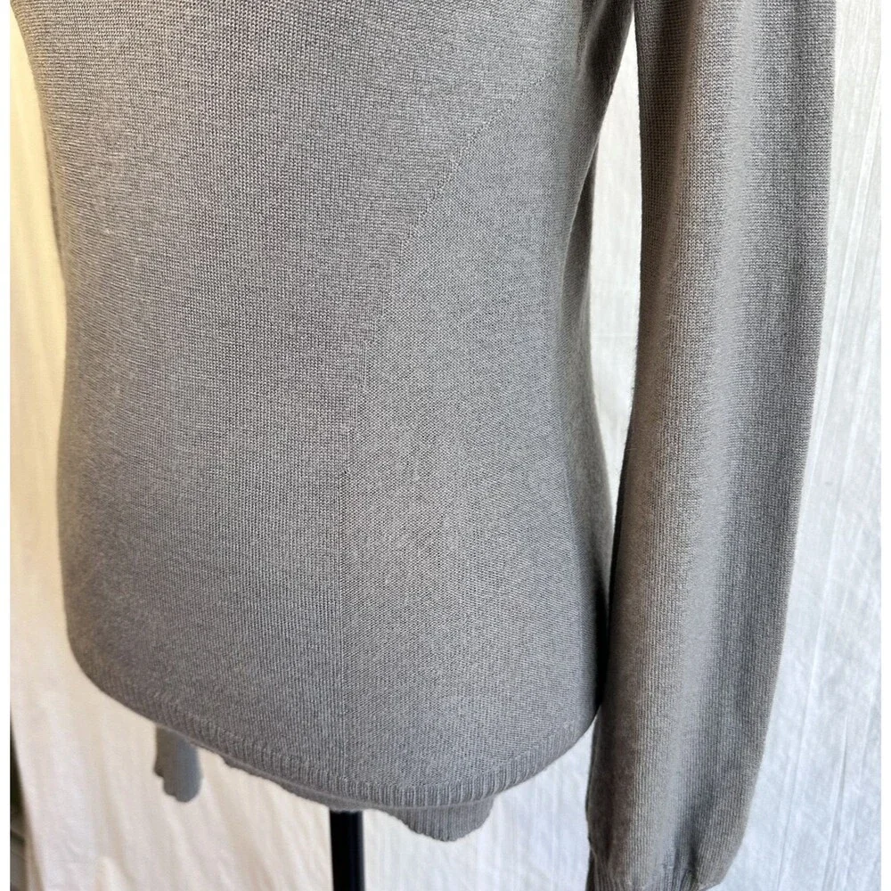 Patrizia Pepe Firenze Gray Cashmere Turtleneck Sweater Women's IT 44 US M Italy